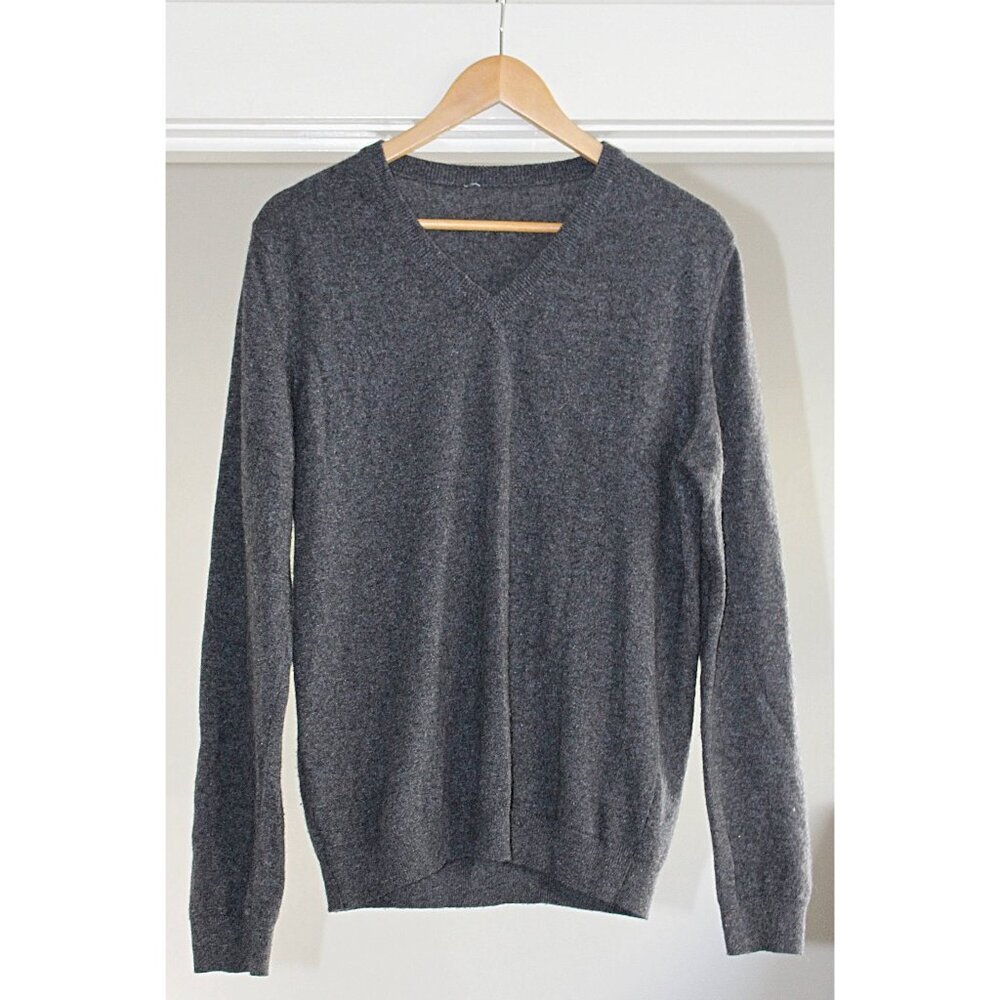 Annapurna - Men's 100% Cashmere V-Neck Pullover Sweater - made in Italy, Lrg